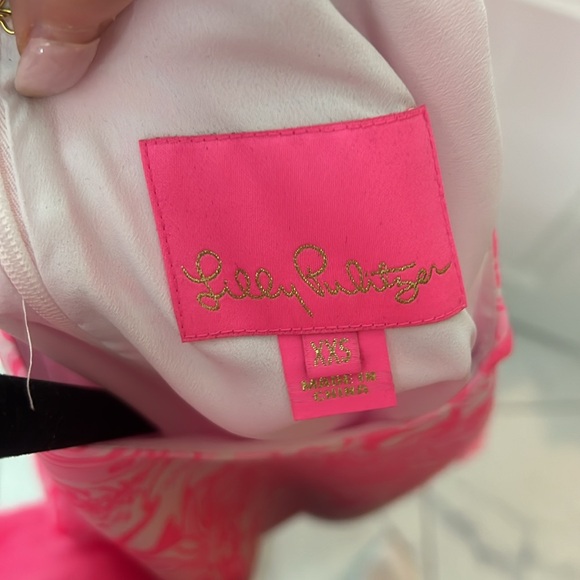 Lilly Pulitzer Linda Dress Pink Tropics Bunny Hop 💕 - Picture 3 of 5